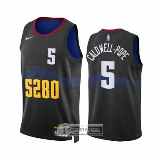 Camiseta Denver Nuggets Kentavious Caldwell-Pope NO 5 Ciudad 2023-24 Negro