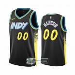 Camiseta Indiana Pacers Bennedict Mathurin NO 00 Ciudad 2023-24 Negro