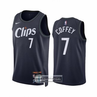 Camiseta Los Angeles Clippers Amir Coffey NO 7 Ciudad 2023-24 Azul