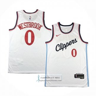 Camiseta Los Angeles Clippers Russell Westbrook NO 0 Association 2024-25 Blanco