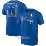 Camiseta Manga Corta Dallas Mavericks Luka Doncic 2024 NBA Finals Inbound Pass Azul