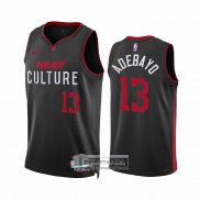 Camiseta Miami Heat Bam Adebayo NO 13 Ciudad 2023-24 Negro