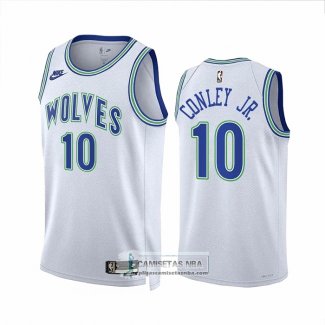 Camiseta Minnesota Timberwolves Mike Conley JR. NO 10 Classic 2023-24 Blanco