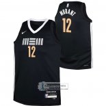 Camiseta Nino Memphis Grizzlies Ja Morant NO 12 Ciudad 2023-24 Negro