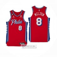 Camiseta Philadelphia 76ers De'Anthony Melton NO 8 Ciudad 2024-25 Rojo