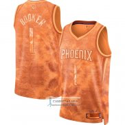 Camiseta Phoenix Suns Devin Booker NO 1 Select Series 2023 Naranja