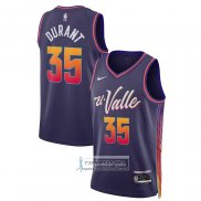 Camiseta Phoenix Suns Kevin Durant NO 35 Ciudad 2023-24 Violeta