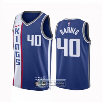 Camiseta Sacramento Kings Harrison Barnes NO 40 Ciudad 2023-24 Azul