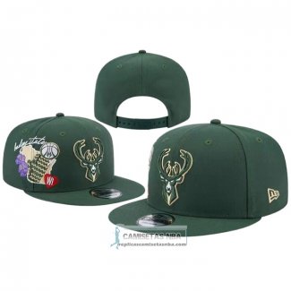 Gorra Milwaukee Bucks Adjustable Icon 9FIFTY Snapback Verde