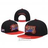 Gorra Philadelphia 76ers Adjustable Mitchell & Ness Negro Rojo