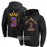 Sudaderas con Capucha Los Angeles Lakers Anthony Davis Ciudad 2023-24 Negro
