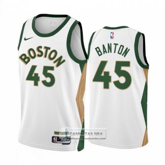 Camiseta Boston Celtics Dalano Banton NO 45 Ciudad 2023-24 Blanco