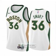 Camiseta Boston Celtics Marcus Smart NO 36 Ciudad 2023-24 Blanco