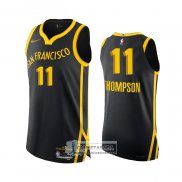 Camiseta Golden State Warriors Klay Thompson NO 11 Ciudad Autentico 2023-24 Negro