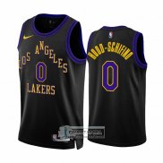 Camiseta Los Angeles Lakers Jalen Hood-Schifino NO 0 Ciudad 2023-24 Negro