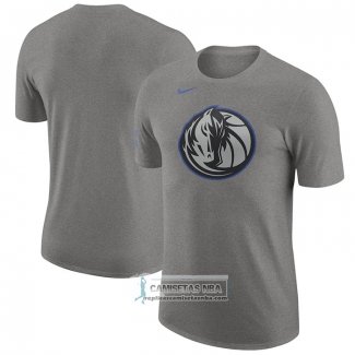 Camiseta Manga Corta Dallas Mavericks Ciudad 2023-24 Gris