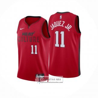 Camiseta Miami Heat Jaime Jaquez Jr. NO 11 Ciudad 2024-25 Rojo