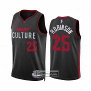 Camiseta Miami Heat Orlando Robinson NO 25 Ciudad 2023-24 Negro