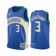 Camiseta Milwaukee Bucks Marjon Beauchamp NO 3 Ciudad 2023-24 Azul