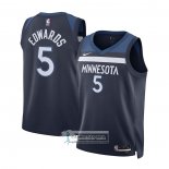 Camiseta Nino Minnesota Timberwolves Anthony Edwards NO 5 Icon Azul