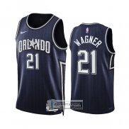 Camiseta Orlando Magic Moritz Wagner NO 21 Ciudad 2023-24 Azul