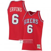 Camiseta Philadelphia 76ers Julius Erving NO 6 Mitchell & Ness 1982-83 Rojo