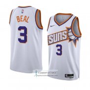 Camiseta Phoenix Suns Bradley Beal NO 3 Association 2023-24 Blanco