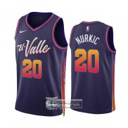 Camiseta Phoenix Suns Jusuf Nurkic NO 20 Ciudad 2023-24 Violeta