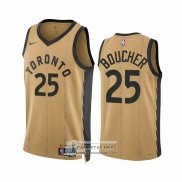 Camiseta Toronto Raptors Chris Boucher NO 25 Ciudad 2023-24 Oro