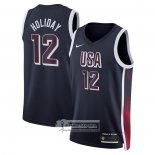 Camiseta USA 2024 Justin Holiday NO 12 Azul