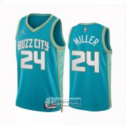 Camiseta Charlotte Hornets Brandon Miller NO 24 Ciudad 2023-24 Verde