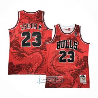 Camiseta Chicago Bulls Michael Jordan NO 23 Asian Heritage Throwback 1997-98 Rojo