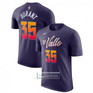 Camiseta Manga Corta Phoenix Suns Kevin Durant Ciudad 2023-24 Violeta