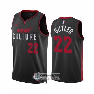 Camiseta Miami Heat Jimmy Butler NO 22 Ciudad 2023-24 Negro