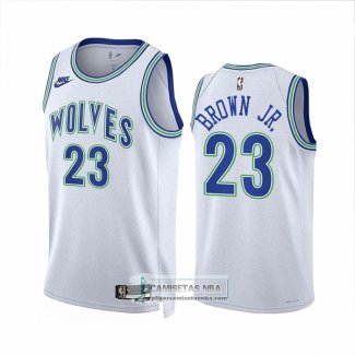 Camiseta Minnesota Timberwolves Troy Brown JR. NO 23 Classic 2023-24 Blanco