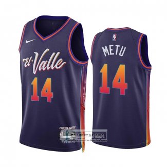 Camiseta Phoenix Suns Chimezie Metu NO 14 Ciudad 2023-24 Violeta