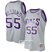 Camiseta Sacramento Kings Jason Williams NO 55 Mitchell & Ness 2000-01 Gris