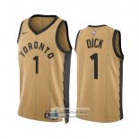 Camiseta Toronto Raptors Gradey Dick NO 1 Ciudad 2023-24 Oro