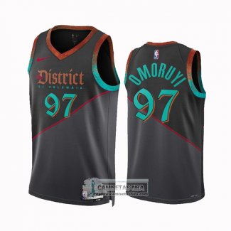 Camiseta Washington Wizards Eugene Omoruyi NO 97 Ciudad 2023-24 Negro