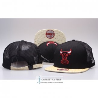 Gorra Chicago Bulls Adjustable Snapback Negro Crema