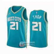 Camiseta Charlotte Hornets Jt Thor NO 21 Ciudad 2023-24 Verde