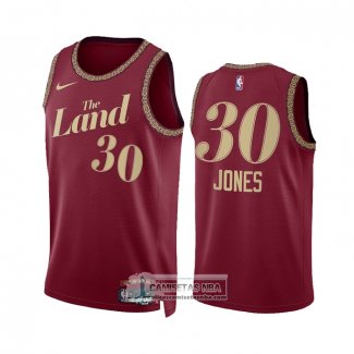 Camiseta Cleveland Cavaliers Damian Jones NO 30 Ciudad 2023-24 Rojo