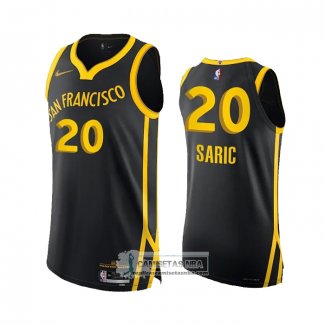 Camiseta Golden State Warriors Dario Saric NO 20 Ciudad Autentico 2023-24 Negro