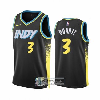 Camiseta Indiana Pacers Chris Duarte NO 3 Ciudad 2023-24 Negro