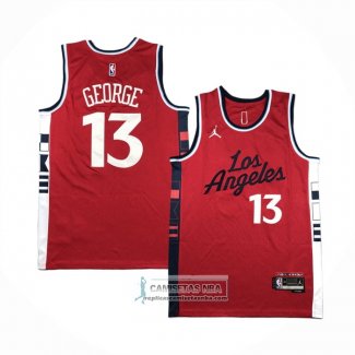 Camiseta Los Angeles Clippers Paul George NO 13 Statement 2024-25 Rojo