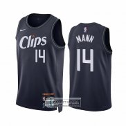 Camiseta Los Angeles Clippers Terance Mann NO 14 Ciudad 2023-24 Azul