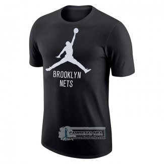 Camiseta Manga Corta Brooklyn Nets Essential Jumpman Negro