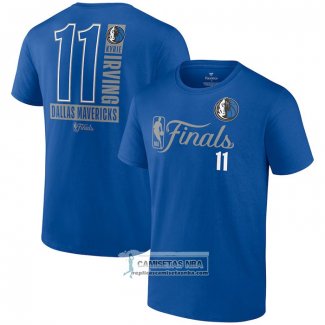 Camiseta Manga Corta Dallas Mavericks Kyrie Irving 2024 NBA Finals Inbound Pass Azul