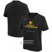 Camiseta Manga Corta Los Angeles Lakers 2024 NBA Playoffs Mantra Negro