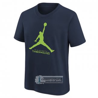 Camiseta Manga Corta Minnesota Timberwolves Essential Jumpman Azul